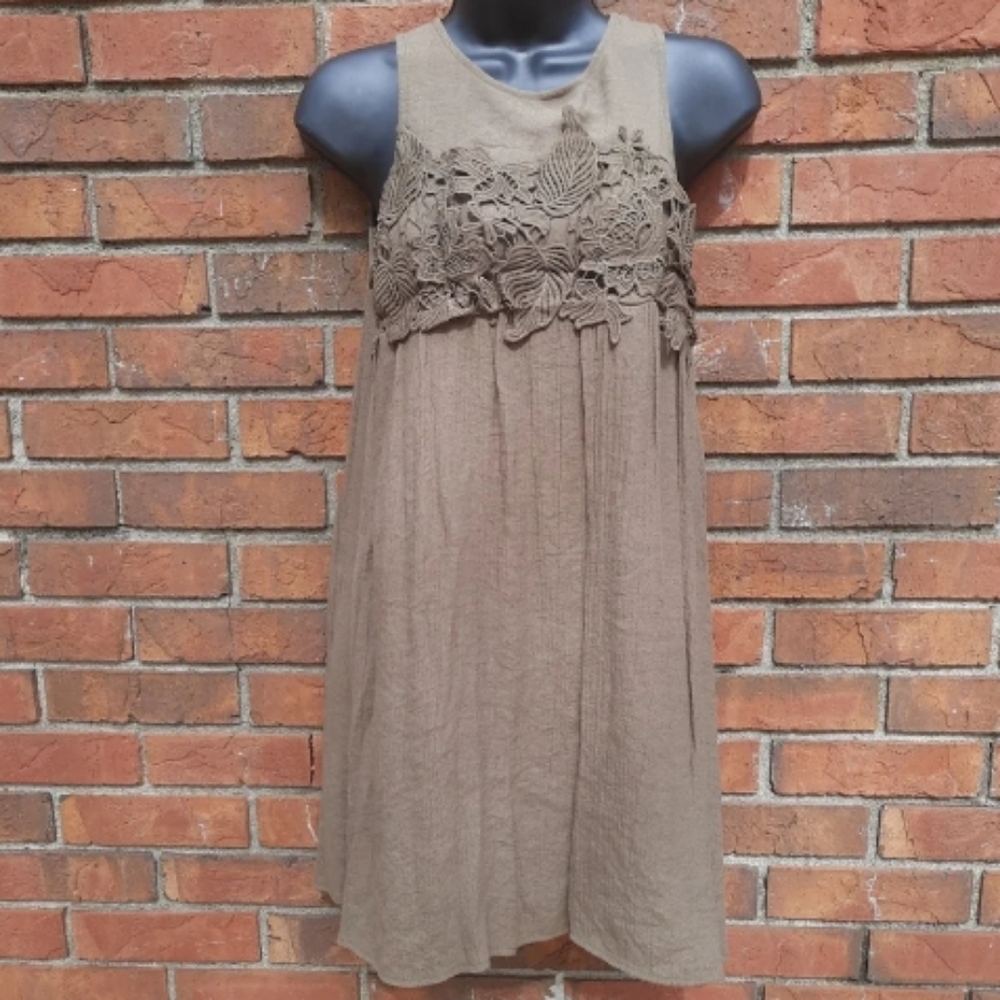 Woman's Boutique Dress - Size: Small - Olive Green
